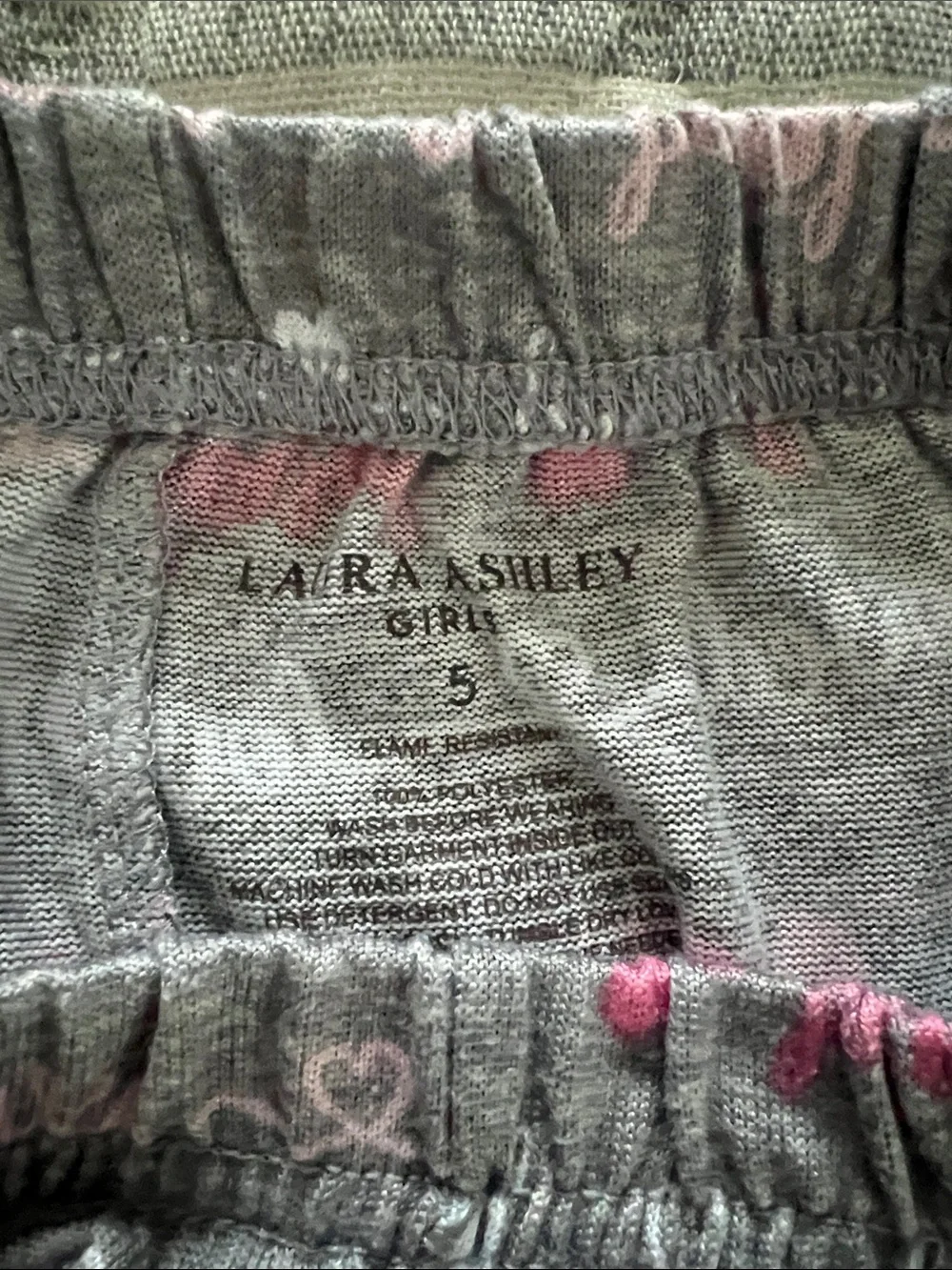Laura Ashley Girls Gray Pink 